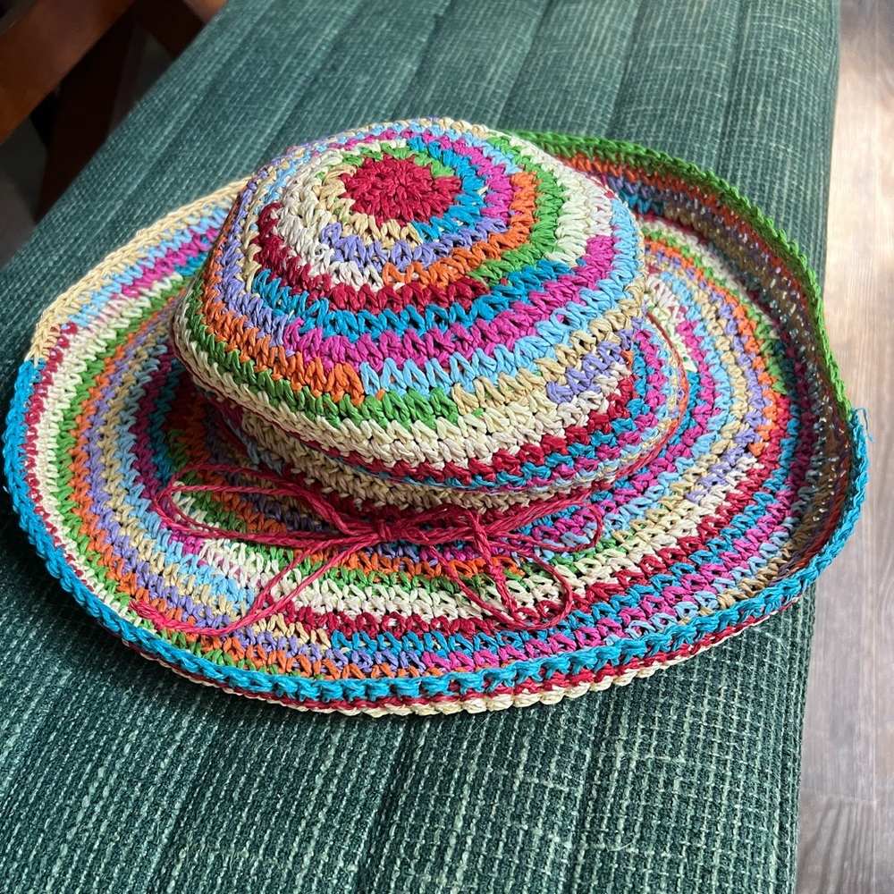 Colorful Raffia Sun Hat